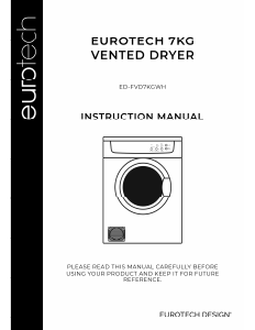 Manual Eurotech ED-FVD7KGWH Dryer