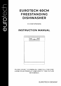 Manual Eurotech ED-DW14PWH Dishwasher