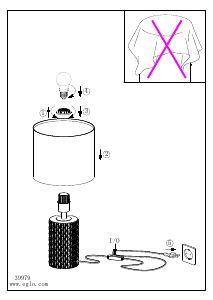 Bruksanvisning Eglo 39979 Lampa