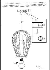 Bruksanvisning Eglo 99761 Lampa