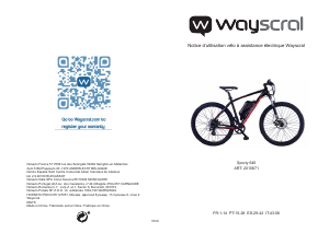 Manuale Wayscral Sporty 645 Bicicletta elettrica