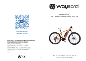 Руководство Wayscral Sporty 755 Электрический велосипед