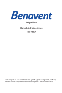 Manual de uso Benavent CBH186W Frigorífico combinado