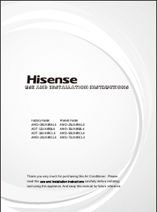 Manual Hisense ADT-12UX4RBL4 Air Conditioner