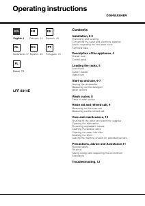 Bedienungsanleitung Hotpoint LFF 8314E EU Geschirrspüler