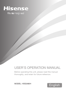 Handleiding Hisense HDGA80H Wasdroger