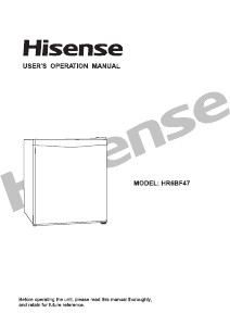 Manual Hisense HR6BF47 Refrigerator