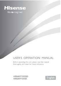 Handleiding Hisense HR6AFF355D Koelkast
