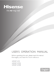 Handleiding Hisense HRBF125B Koelkast