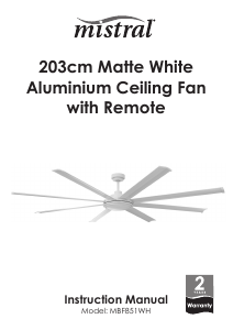 Manual Mistral MBF851WH Ceiling Fan