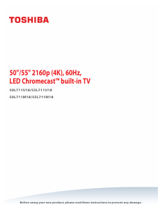 Handleiding Toshiba 50L711U18 LED televisie