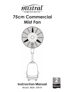 Handleiding Mistral MDB-30CF09 Ventilator