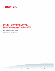 Handleiding Toshiba 55L711U18 LED televisie