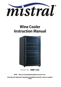 Handleiding Mistral MWF124S Wijnklimaatkast