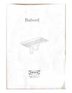 Manual IKEA BABORD Prateleira