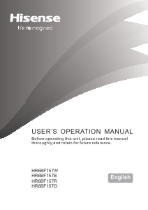 Handleiding Hisense HR6BF157O Koelkast