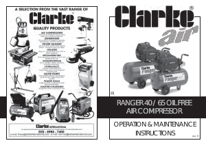 Manual Clarke Ranger 40 Compressor