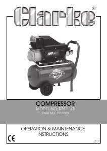 Handleiding Clarke Rebel 35 Compressor
