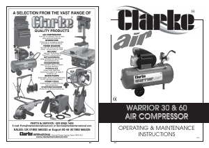 Manual Clarke Warrior 60 Compressor