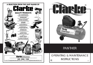 Manual Clarke Panther 25 Compressor