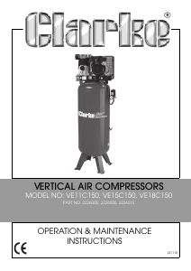 Manual Clarke VE11C150 Compressor