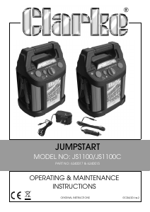 Manual Clarke JS1100 Jump Starter