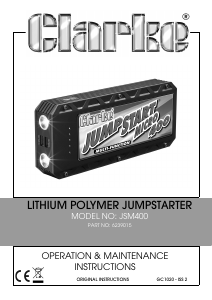 Handleiding Clarke JSM400 Accubooster