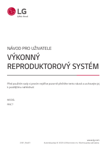 Manuál LG RNC7 Stereo souprava