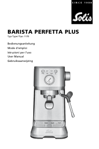 Mode d’emploi Solis 1170 Barista Perfetta Plus Machine à expresso