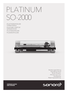 Handleiding Sonoro SO-2000 Platinum Platenspeler