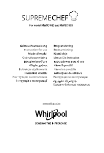 Brugsanvisning Whirlpool MWSC 833 SX Mikroovn