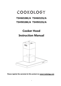 Handleiding Cookology TSH901BK/A Afzuigkap