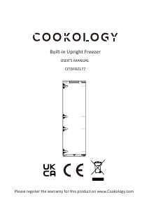 Handleiding Cookology CITDFRZ177 Vriezer
