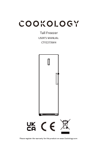 Handleiding Cookology CTFZ273WH Vriezer