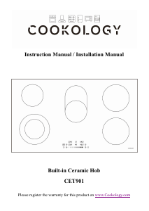 Manual Cookology CET901 Hob