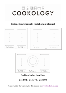 Manual Cookology CIF770 Hob