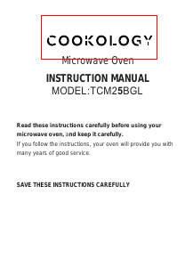 Manual Cookology TCM25BGL Microwave