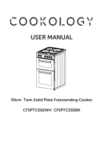 Handleiding Cookology CFSPTC502BK Fornuis