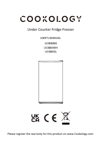 Manual Cookology UCIB80WH Refrigerator