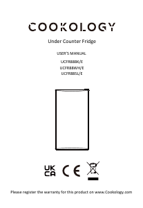 Manual Cookology UCFR88WH Refrigerator