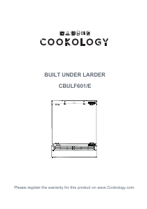 Manual Cookology CBULF601 Refrigerator