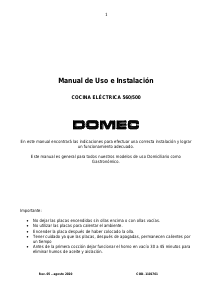 Manual de uso Domec CVNT4-56 Cocina