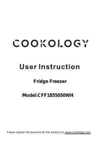 Handleiding Cookology CFF1855050BK Koel-vries combinatie