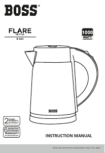 Manual Boss B822 Flare Kettle