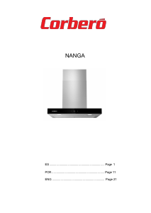 Manual de uso Corberó NANGA975XB Campana extractora
