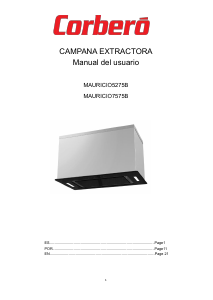 Manual de uso Corberó MAURICIO7575B Campana extractora
