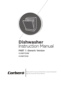 Manual Corberó CLVM7723W Máquina de lavar louça