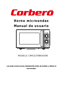Manual de uso Corberó CMICG270WOODW Microondas