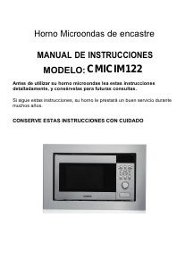 Manual Corberó CMICIM122 Micro-onda