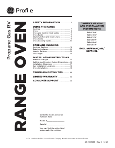 Manual de uso GE PLD617RWSS Cocina